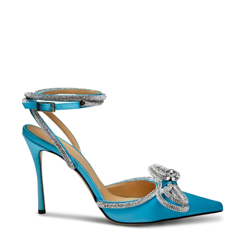 Mach and Mach crystal satin shoes